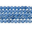 6mm Round Faceted DENIM BLUE JADE Gemstone Beads, full strand, 63 beads, gjd0205