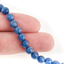 6mm Round Faceted DENIM BLUE JADE Gemstone Beads, full strand, 63 beads, gjd0205