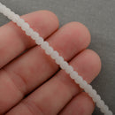 4mm WHITE Frosted JADE Round Beads, Matte Natural Gemstone Beads, full strand, about 115 beads, gjd0211
