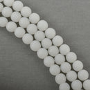 10mm WHITE Frosted JADE Round Beads, Matte Natural Gemstone Beads, full strand, about 40 beads, gjd0213