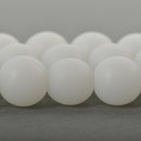 10mm WHITE Frosted JADE Round Beads, Matte Natural Gemstone Beads, full strand, about 40 beads, gjd0213