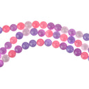 8mm PINK PURPLE Mix Round JADE Beads, Gemstone Beads, full strand, about 48 beads, gjd0215
