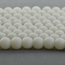 12mm WHITE Frosted JADE Round Beads, Matte Natural Gemstone Beads, full strand, about 34 beads, gjd0218