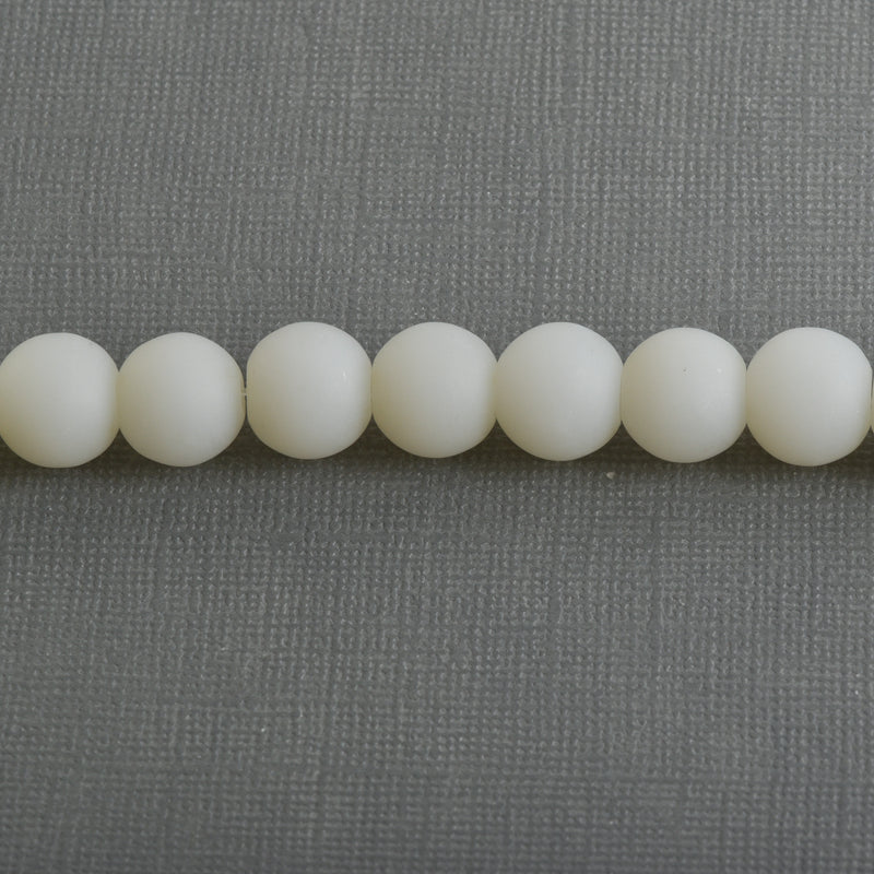 12mm WHITE Frosted JADE Round Beads, Matte Natural Gemstone Beads, full strand, about 34 beads, gjd0218