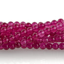 6mm FUCHSIA PINK Round Jade Gemstone Beads, full strand, about 63 beads gjd0221
