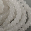 6mm WHITE JADE Round Beads, Smooth Natural Gemstone Beads, full strand, about 72 beads, gjd0222