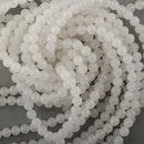6mm WHITE JADE Round Beads, Smooth Natural Gemstone Beads, full strand, about 72 beads, gjd0222