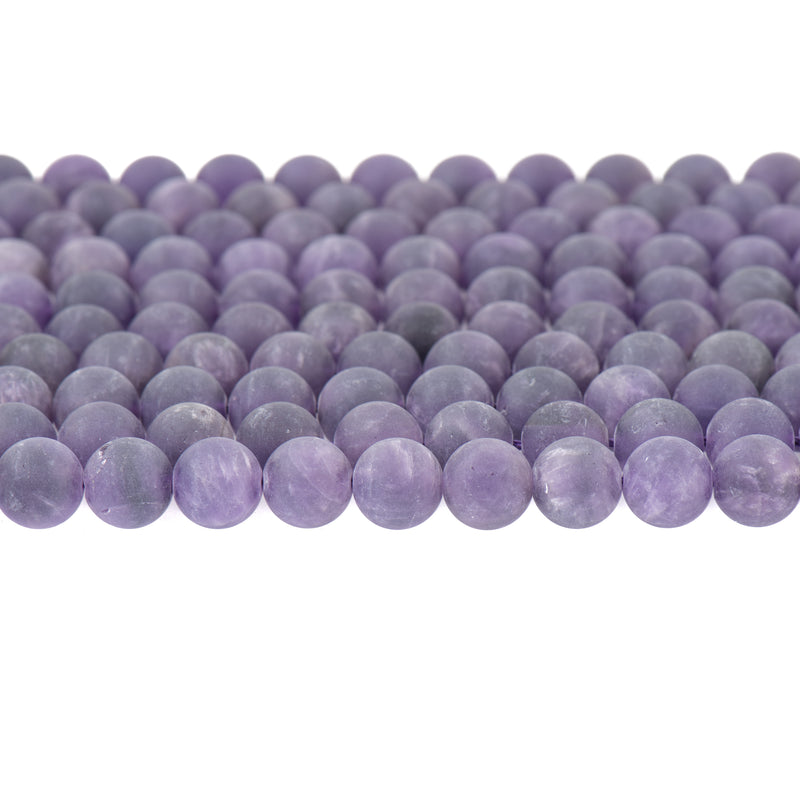 10mm PURPLE Frosted AMETHYST Round Beads, Matte Natural Gemstone Beads, full strand, about 39 beads, gjd0223