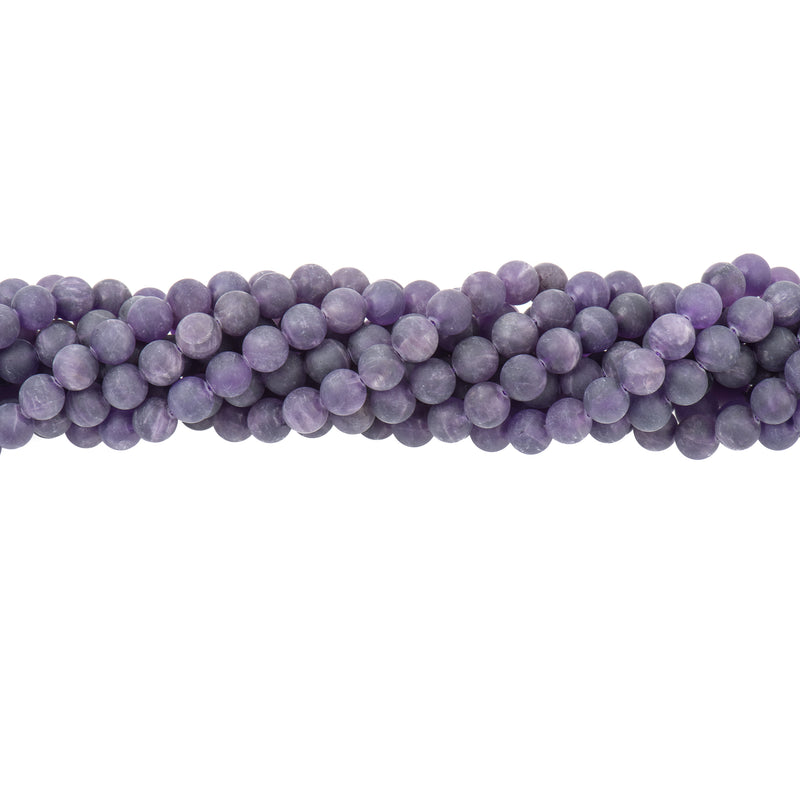 10mm PURPLE Frosted AMETHYST Round Beads, Matte Natural Gemstone Beads, full strand, about 39 beads, gjd0223