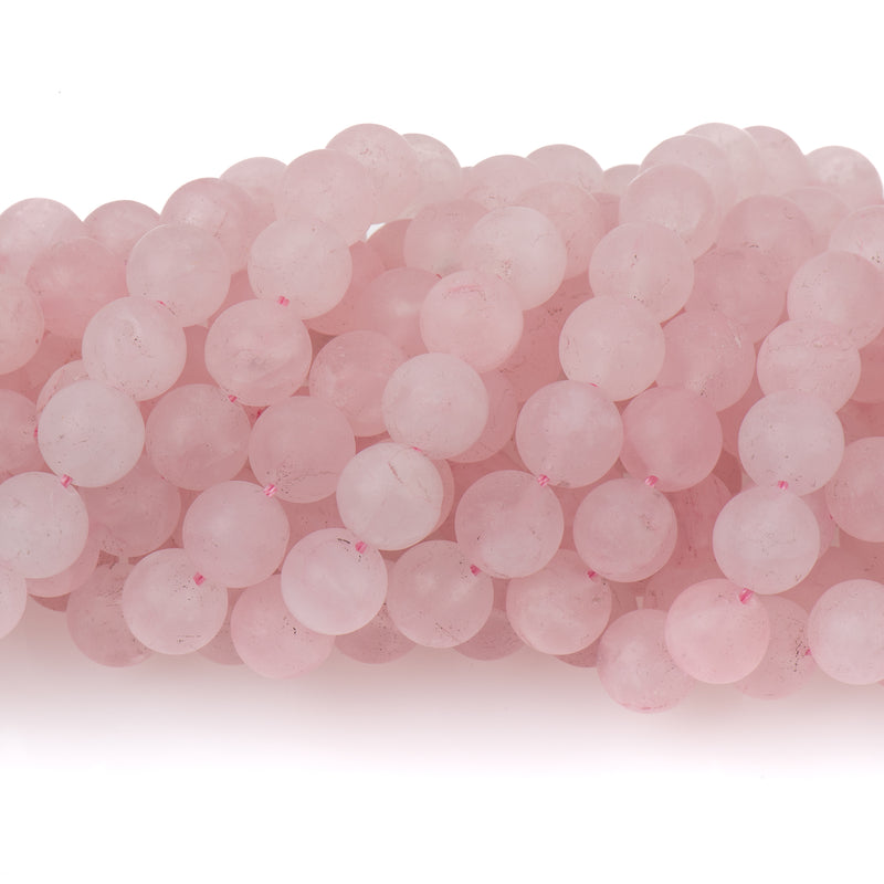 12mm pink matte jade beads