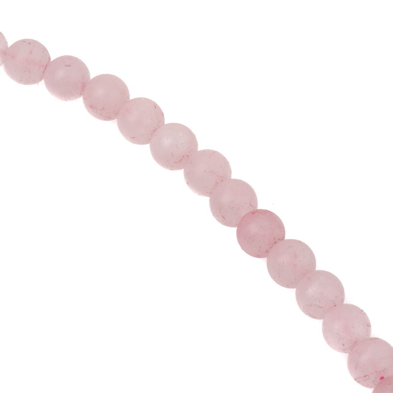 8mm PINK Frosted JADE Round Beads, Matte Natural Gemstone Beads, full strand, about 46 beads, gjd0226