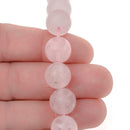 12mm PINK Frosted JADE Round Beads, Matte Natural Gemstone Beads, full strand, about 33 beads, gjd0225