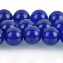 14mm DARK BLUE Round Jade Gemstone Beads, full strand, about 38 beads gjd0227