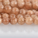 6mm HONEY TAN JADE Beads, Faceted Round Dyed Jade Gemstone Beads 15.5" strand about 60 beads gjd0228