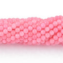 6mm BUBBLEGUM PINK Round Jade Gemstone Beads, full strand 62 beads gjd0233