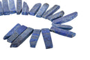 Blue LAPIS LAZULI Gemstone Stick Beads, 1-1/4" to 1-1/2", polished natural gemstone, full strand, about 41 beads, gla0019