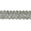 8mm Gray Frosted LABRADORITE Round Beads, Matte Natural Gemstone Beads, full strand, about 50 beads, glb0015