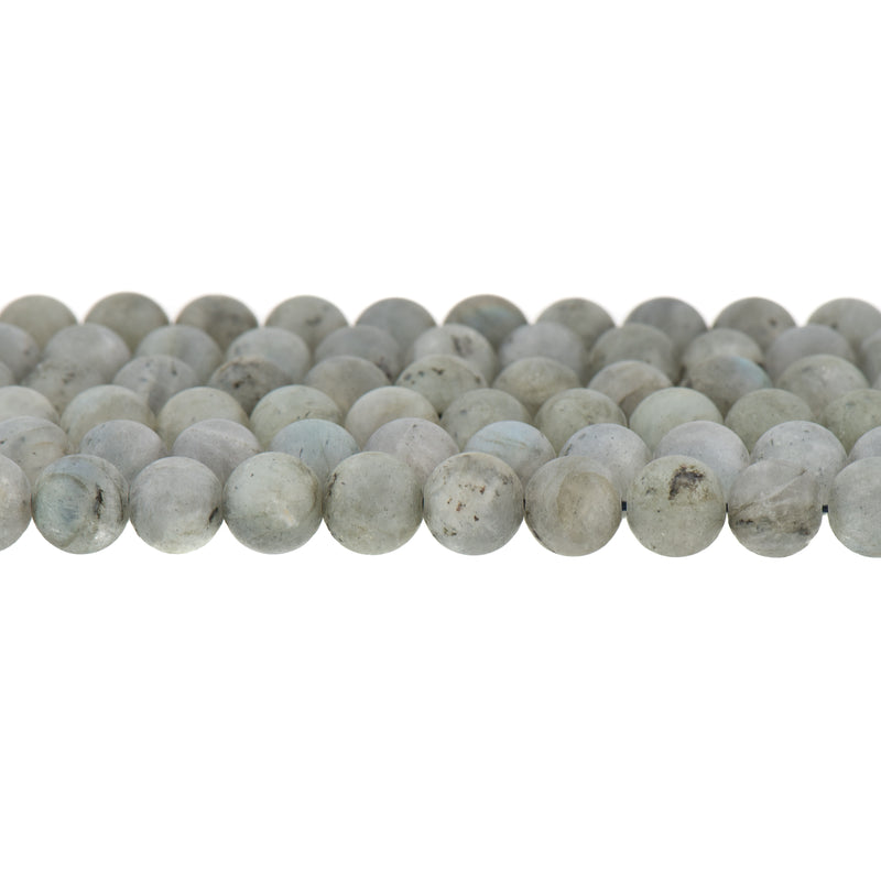 8mm Gray Frosted LABRADORITE Round Beads, Matte Natural Gemstone Beads, full strand, about 50 beads, glb0015