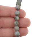 8mm Gray Frosted LABRADORITE Round Beads, Matte Natural Gemstone Beads, full strand, about 50 beads, glb0015