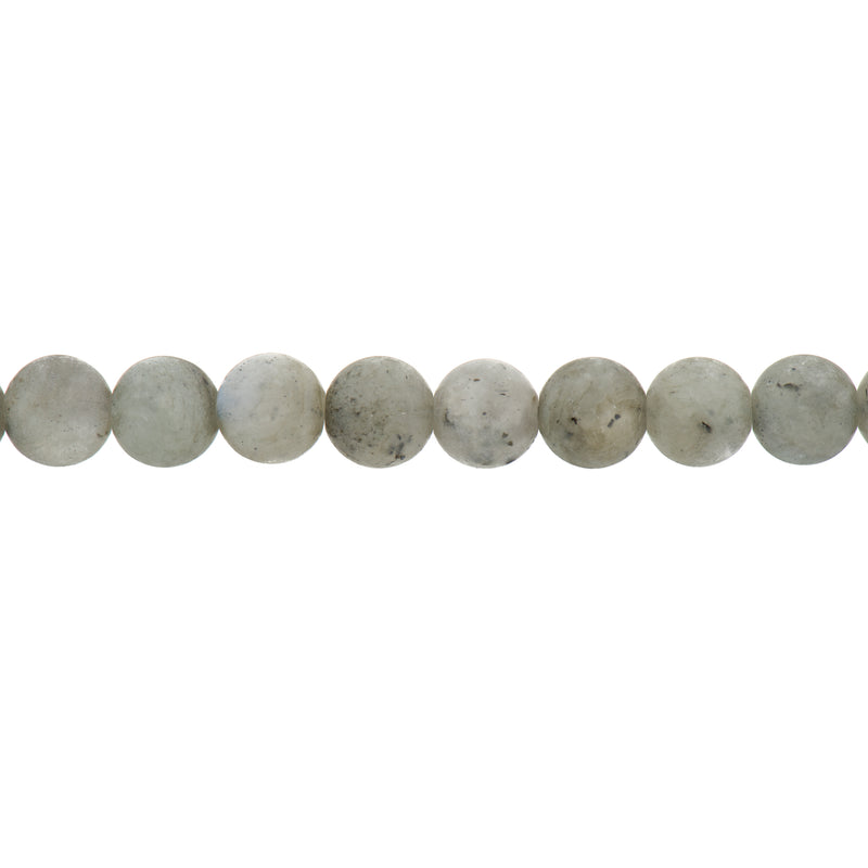 8mm Gray Frosted LABRADORITE Round Beads, Matte Natural Gemstone Beads, full strand, about 50 beads, glb0015