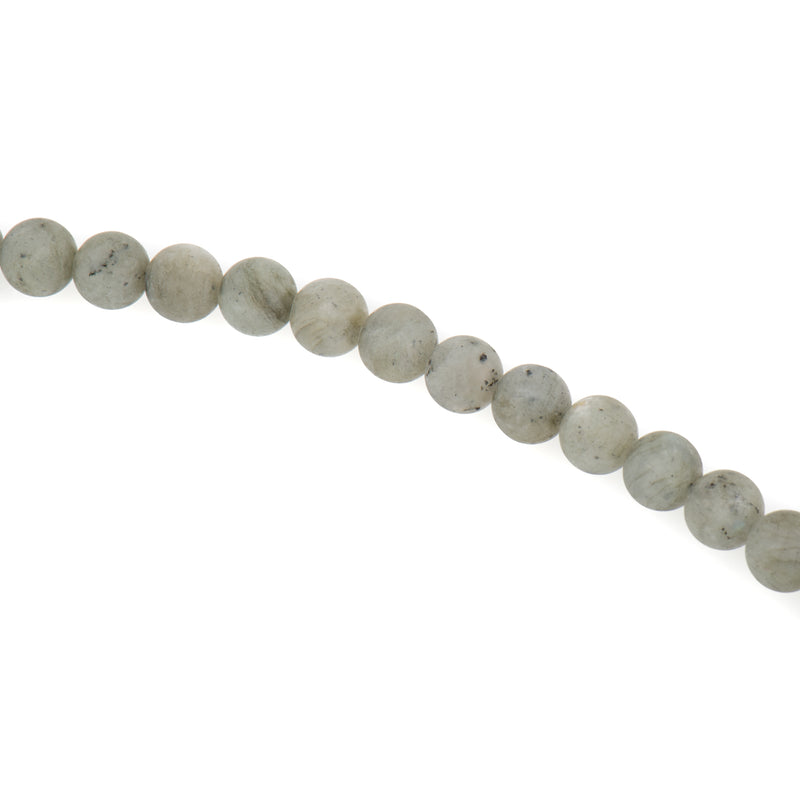 8mm Gray Frosted LABRADORITE Round Beads, Matte Natural Gemstone Beads, full strand, about 50 beads, glb0015