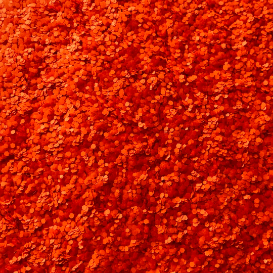 ELECTRIC ORANGE Glitter, Pearl Chunky Glitter, GLT0007