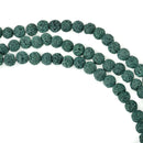 8mm FOREST GREEN LAVA Beads, Aromatherapy Beads, Round Perfume Diffuser Beads, Essential Oil Beads, full strand, 50 beads per strand glv0035