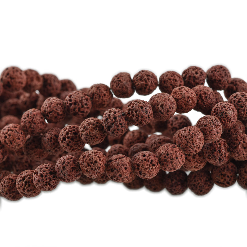 brown 8mm lava beads for essential oil