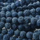 8mm DENIM BLUE LAVA Beads, Aromatherapy Beads, Round Diffuser Beads, Essential Oil Beads, full strand, 50 beads per strand, glv0037