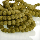 8mm LIME GREEN LAVA Beads, Aromatherapy Beads, Round Diffuser Beads, Essential Oil Beads, full strand, 50 beads per strand, glv0038