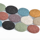 32mm Oval MIXED LAVA Beads essential oil perfume diffuser beads full strand 12 beads glv0044