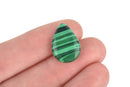 15.5" Strand Synthetic Malachite Stone Beads Teardrop Briolettes .17x13mm . 22 beads gma0001