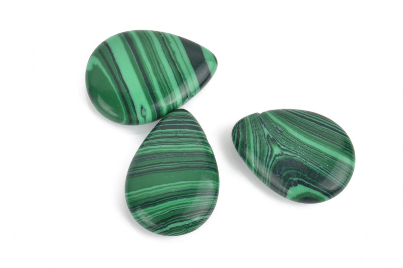 15.5" Strand Synthetic Malachite Stone Beads Teardrop Briolettes .17x13mm . 22 beads gma0001