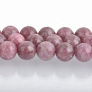 8mm LILAC PURPLE LEPIDOLITE Round Gemstone Beads, lots of pretty chatoyance, full strand, about 45 beads, gms0024