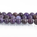 10mm PURPLE LEPIDOLITE Round Gemstone Beads, lots of pretty chatoyance, full strand, about 40 beads, gms0041