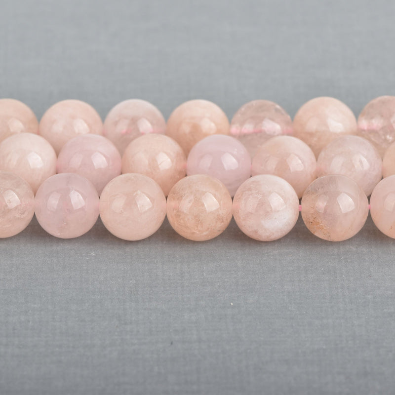 6mm MORGANITE Round Gemstone Beads, Natural Peach Pink Color, full strand, 59 beads, gms0068