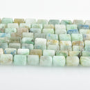 10mm Green CHRYSOCOLLA Gemstone Beads Barrel Smooth strand gms0079