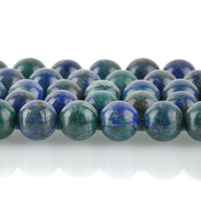 14mm AZURITE MALACHITE ROUND Gemstone Beads, full strand, gmx0012