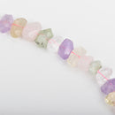 18x12mm Mixed Nugget Gemstone Beads, full strand, amethyst, rose quartz, citrine, rock crystal, prehnite gmx0022