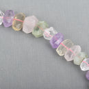 18x12mm Mixed Nugget Gemstone Beads, full strand, amethyst, rose quartz, citrine, rock crystal, prehnite gmx0022