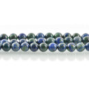 10mm AZURITE MALACHITE ROUND Gemstone Beads, natural gemstone, blue green, full strand, gmx0025