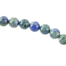 10mm AZURITE MALACHITE ROUND Gemstone Beads, natural gemstone, blue green, full strand, gmx0025