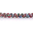 12mm MIXED Green Blue Red Composite Golden Quartz Round Beads, faceted, 1 strand, gmx0029