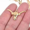 gold olated Texas Longhorn charms