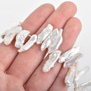 1 strand Cultured Pearls, Stick Pearls, top drilled, about 18-23mm long gpe0001