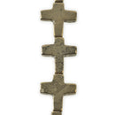 PYRITE Fool's Gold Gemstone CROSS BEADS . Sideways Cross 11x10mm gpy0004