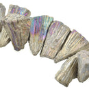 RAINBOW PYRITE Fools Gold Gemstone Beads, Sunburst Triangle Shape, focal pendant beads, full strand, gpy0013