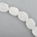 5 DRUZY ROCK CRYSTAL Oval Beads  18x14mm gqz0047