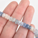 7mm DENIM BLUE SAPPHIRE Rondelle Beads  7" strand of loose beads, about 49 beads gsa0002