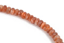 8mm OREGON SUNSTONE Rondelle Beads 8" strand of loose beads GSU0001